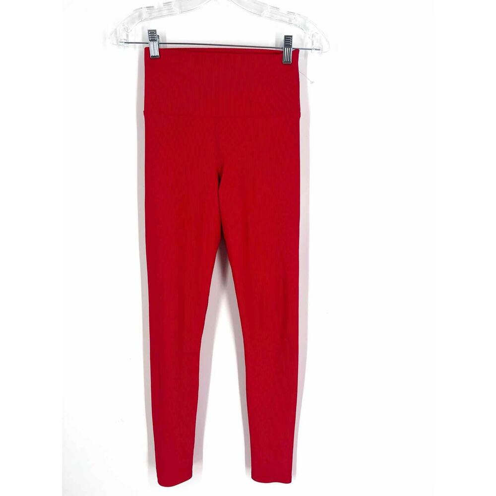 Beach Riot Size S Red Ribbed Stretch Designer Activewear Set - Picture 3 of 6